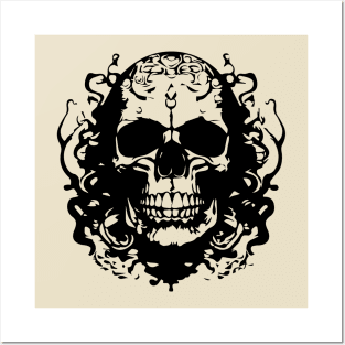 gothic skull Posters and Art